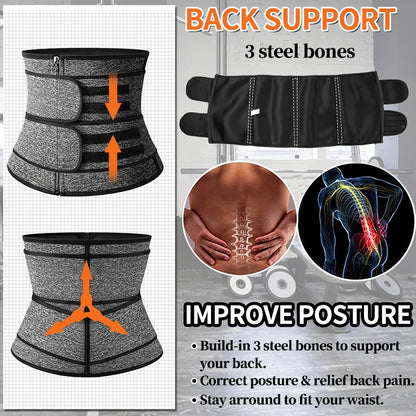 Men Waist Back Support Slimming Lumbar Belt