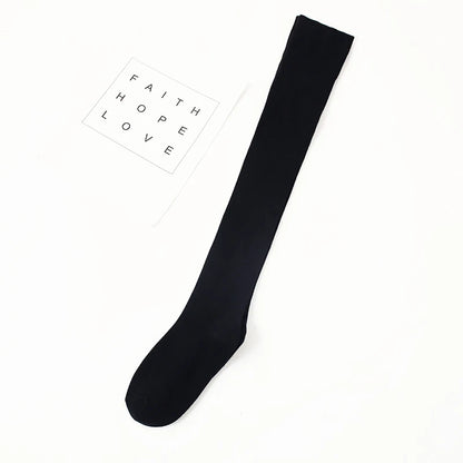 Spring Women Cotton Thigh High Socks