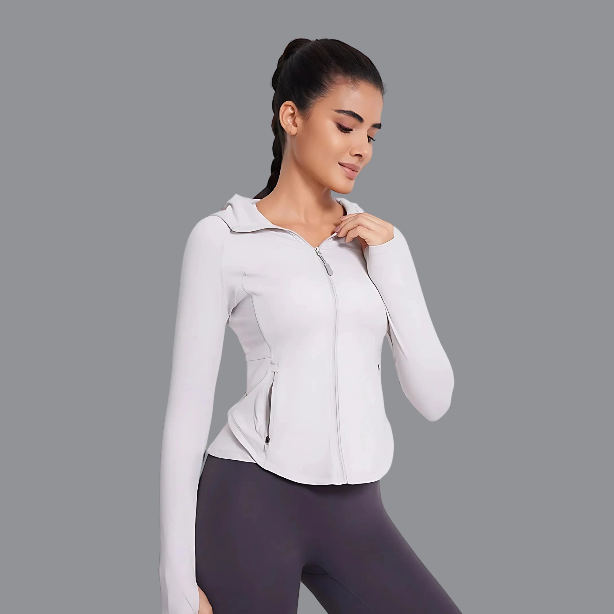 Slim-Fit Hooded Yoga Jacket
