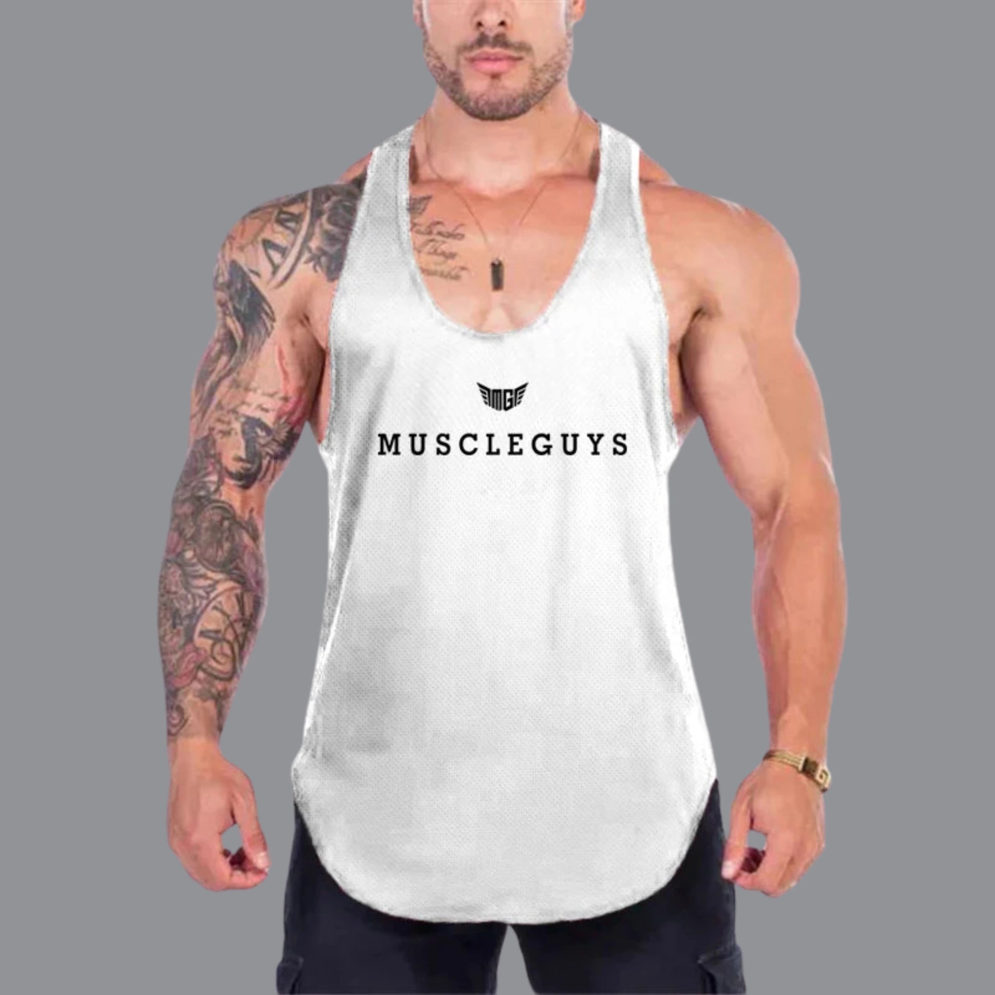 Back Fitness Stringer Tank Top