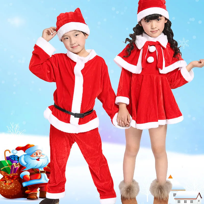 New Year Kids Santa Claus Toddler Baby Red  Clothes