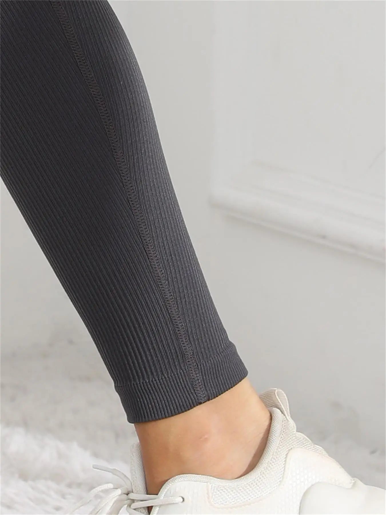 Seamless Ribbed High Waist Yoga Leggings