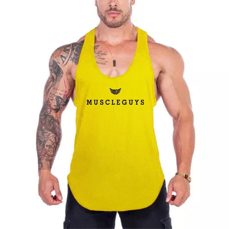 Back Fitness Stringer Tank Top
