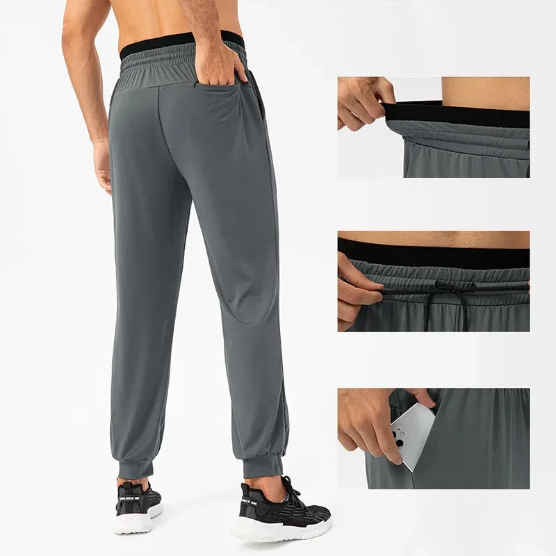 Elastic Fitness Sport Pants Men's