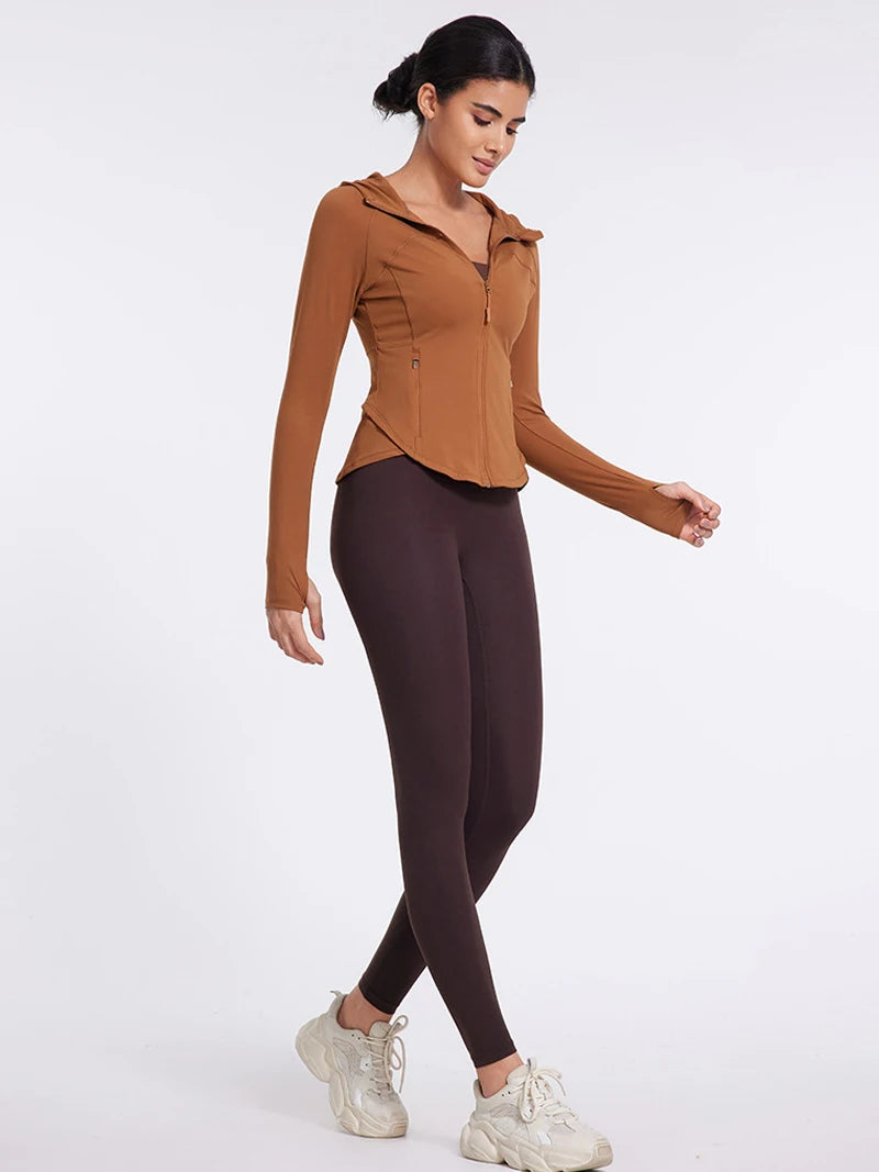 Slim-Fit Hooded Yoga Jacket