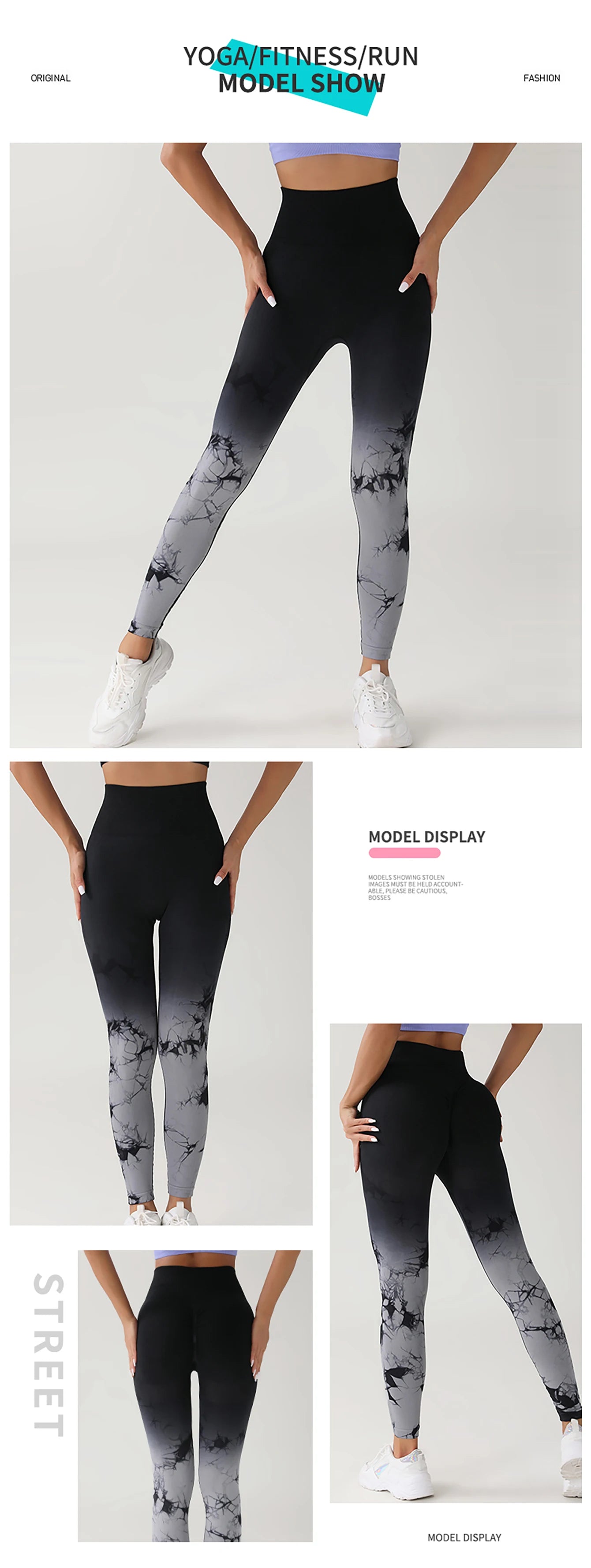 Gradient High-Waist Hip-Lifting Yoga Pants