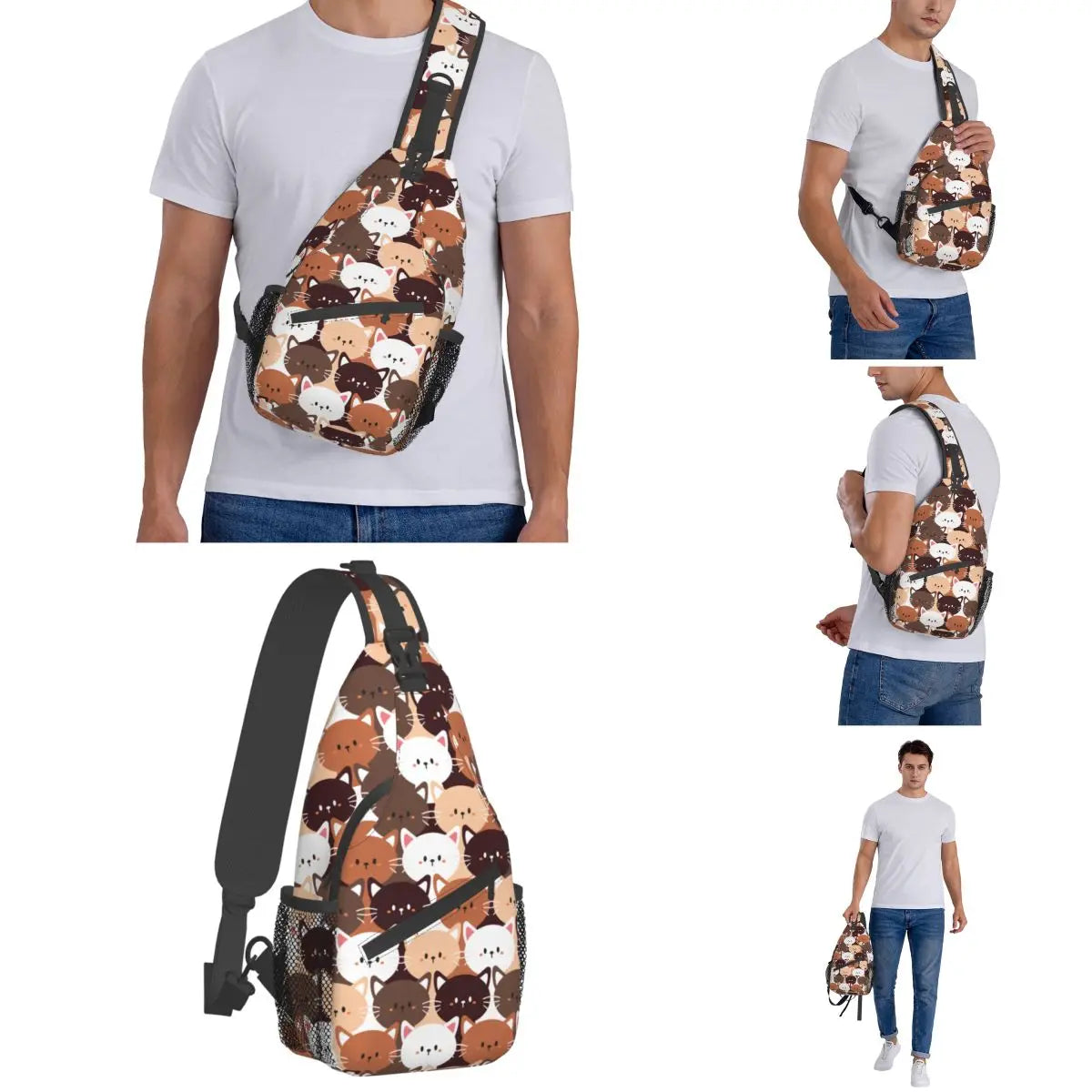 Cute Cartoon Cat Sling Bag