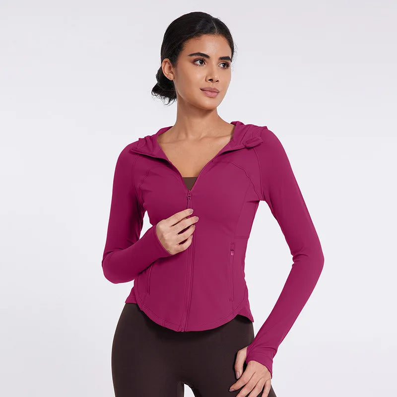 Slim-Fit Hooded Yoga Jacket