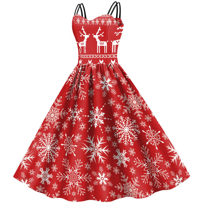 Christmas Cosplay for Women Vintage Dress