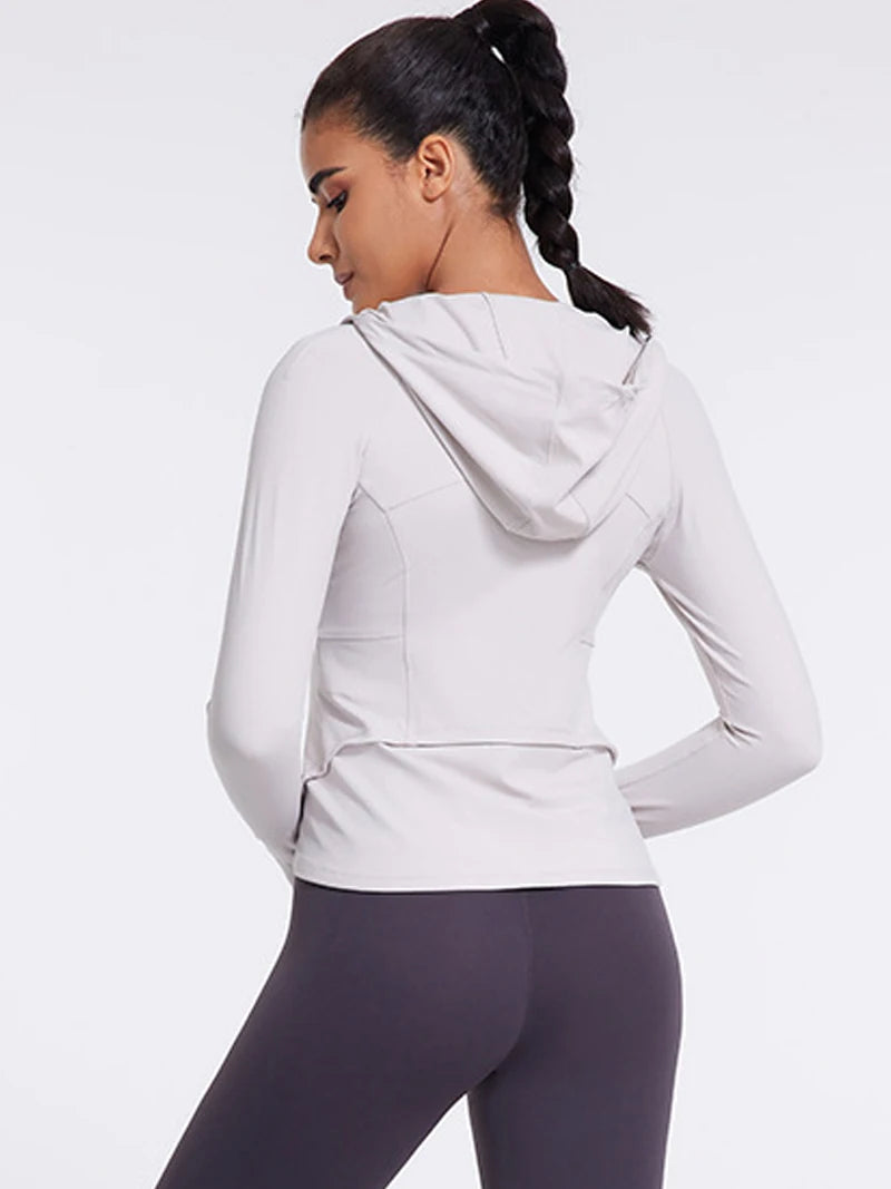Slim-Fit Hooded Yoga Jacket
