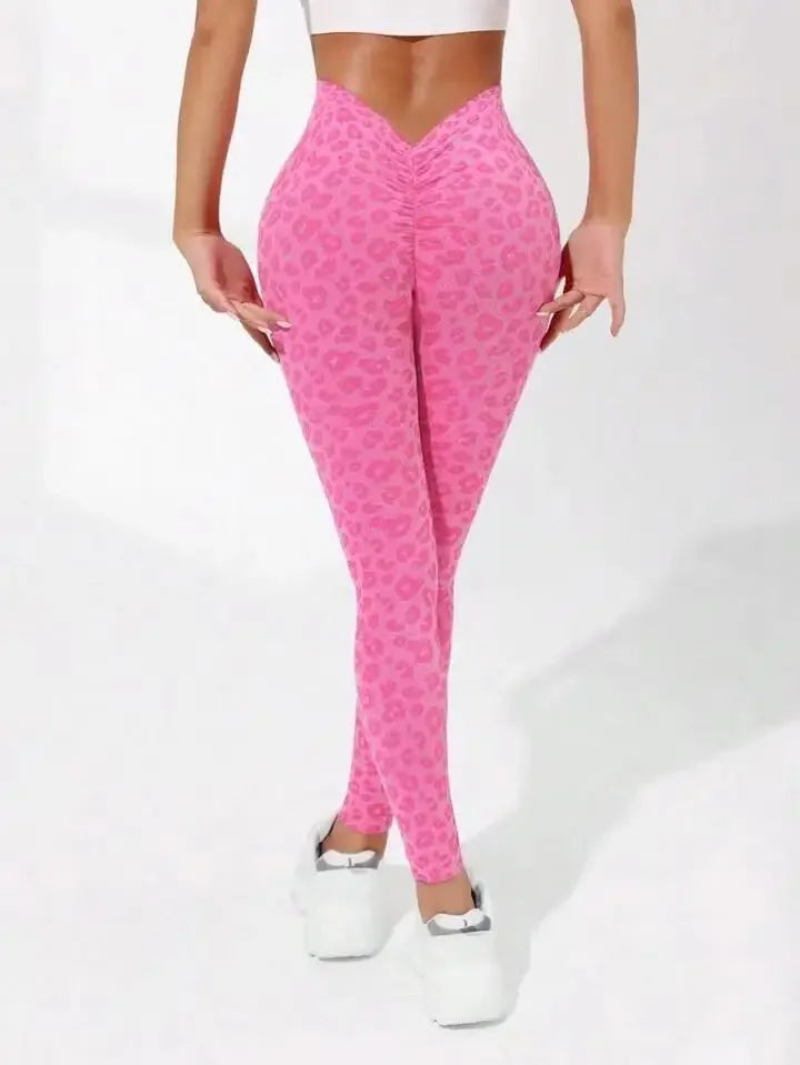 Leopard Print High-Waist Hip-Lifting Leggings