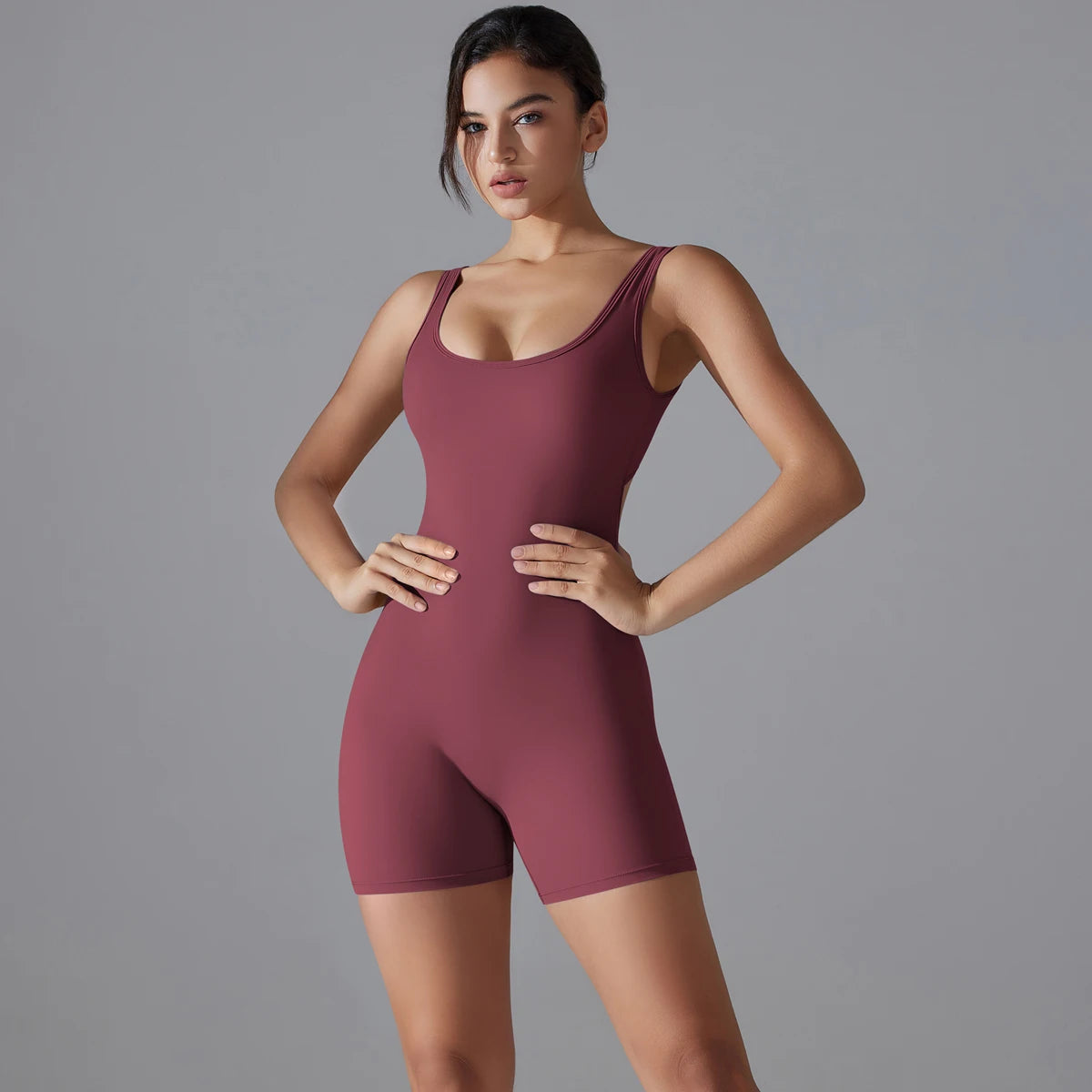 Sleeveless Gym Romper