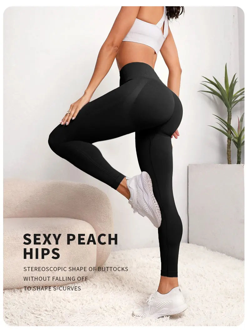 High-Waist Yoga Leggings with Hip Lift