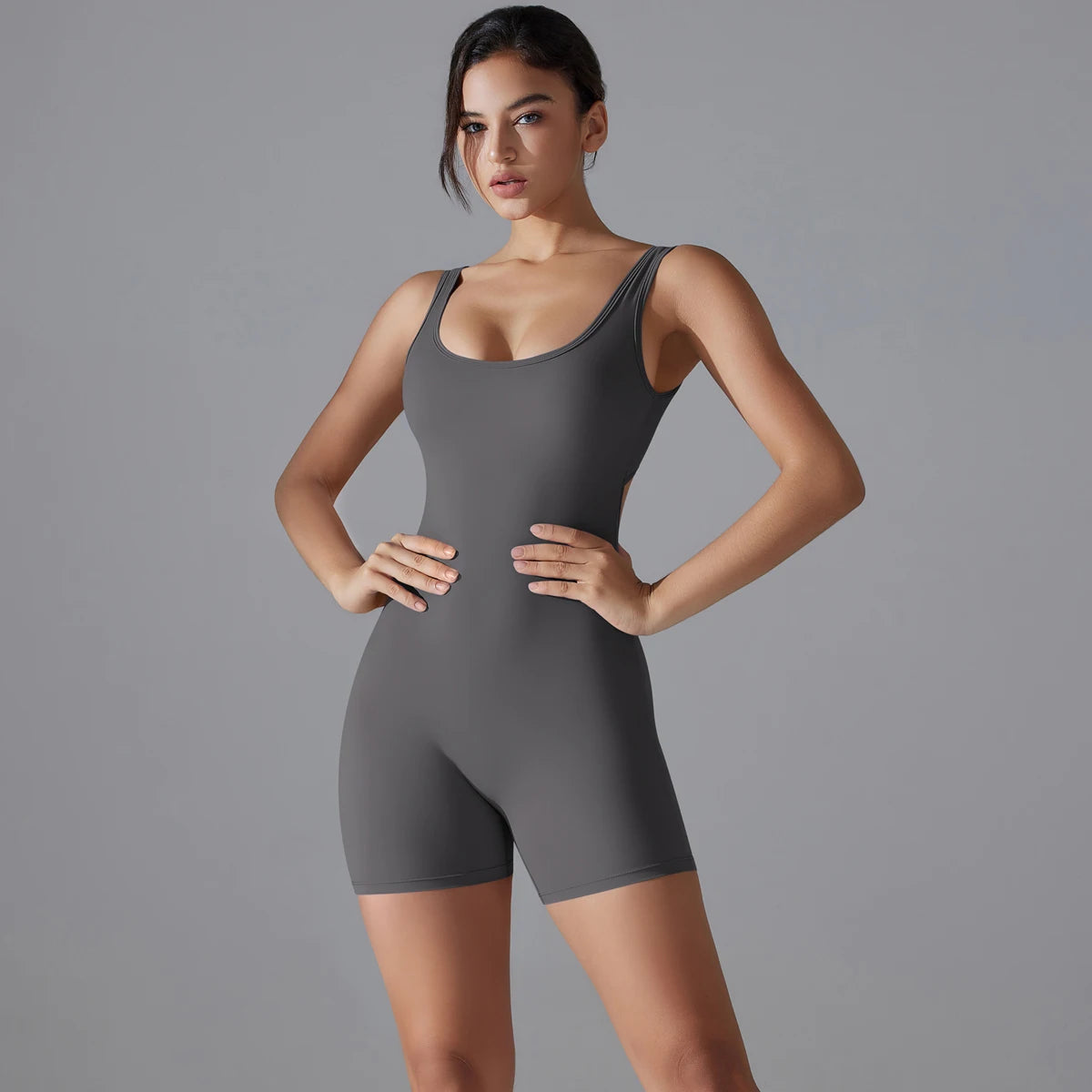 Sleeveless Gym Romper