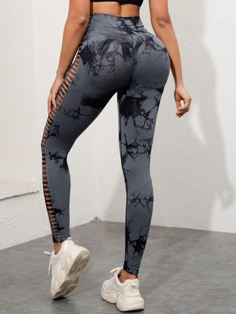 Tie-Dye High-Waist Workout Leggings