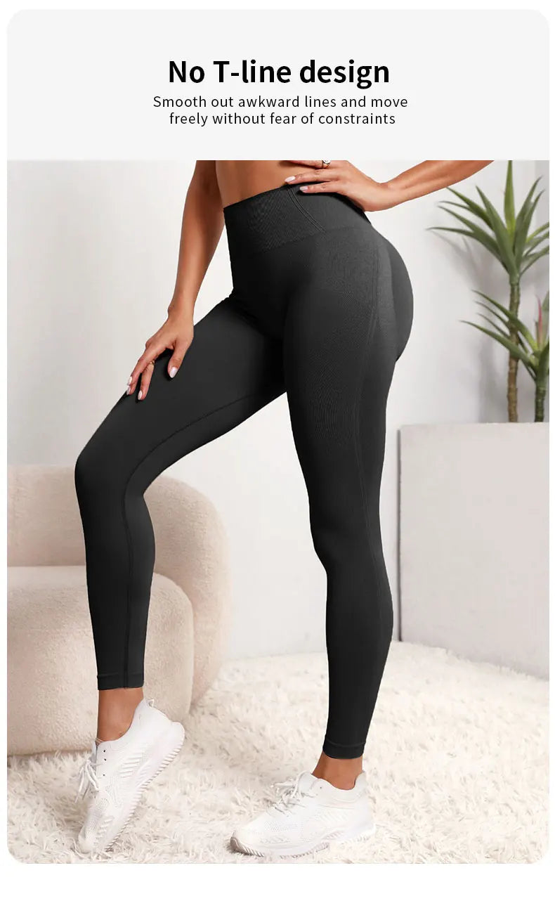 High-Waist Yoga Leggings with Hip Lift