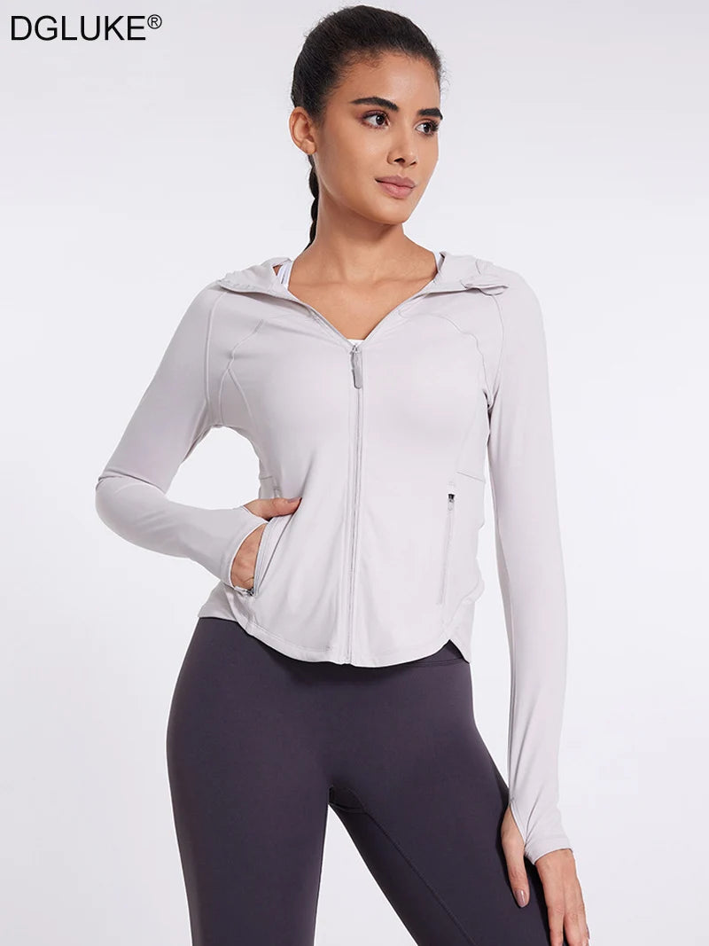 Slim-Fit Hooded Yoga Jacket