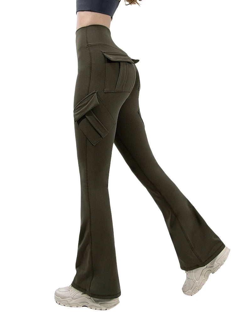 Wide-Leg High Stretch Yoga Pants