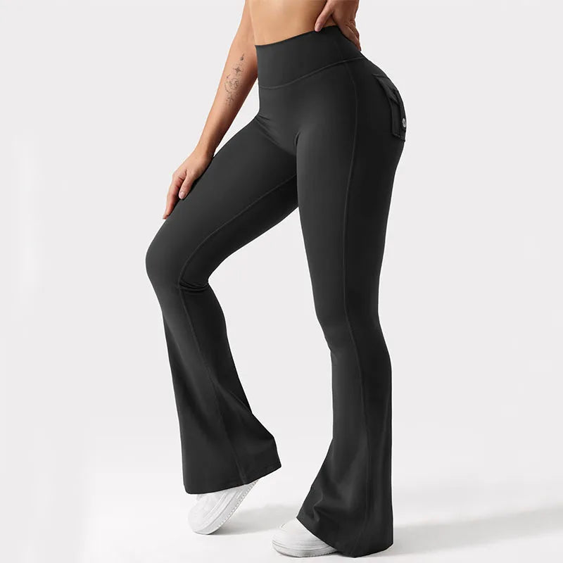 Wide-Leg High Stretch Yoga Pants