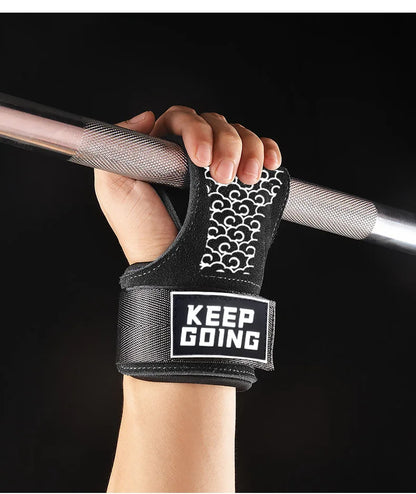 Cowhide Gym Gloves Pull-ups Lifting Gymnastic