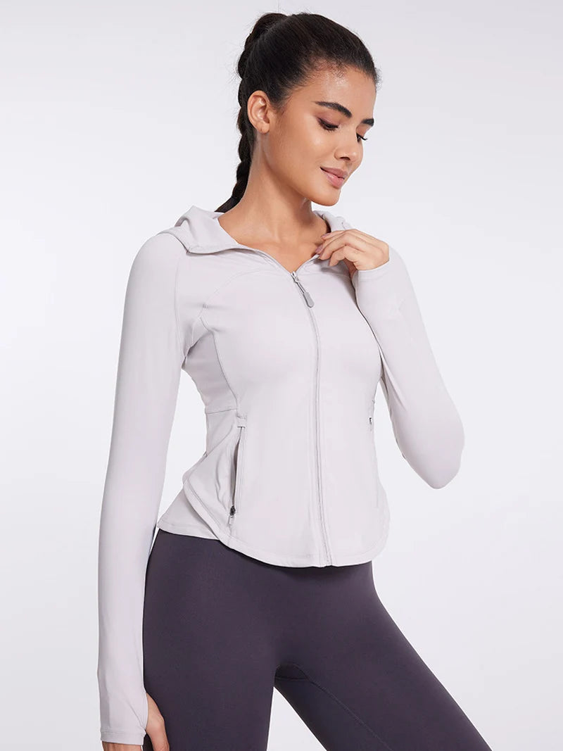 Slim-Fit Hooded Yoga Jacket