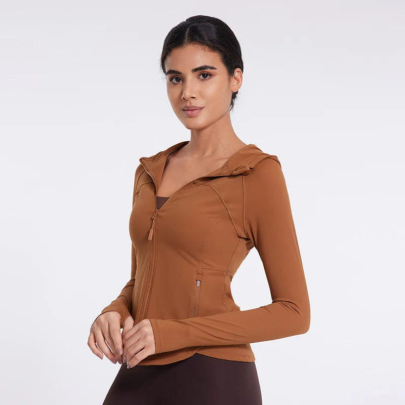 Slim-Fit Hooded Yoga Jacket