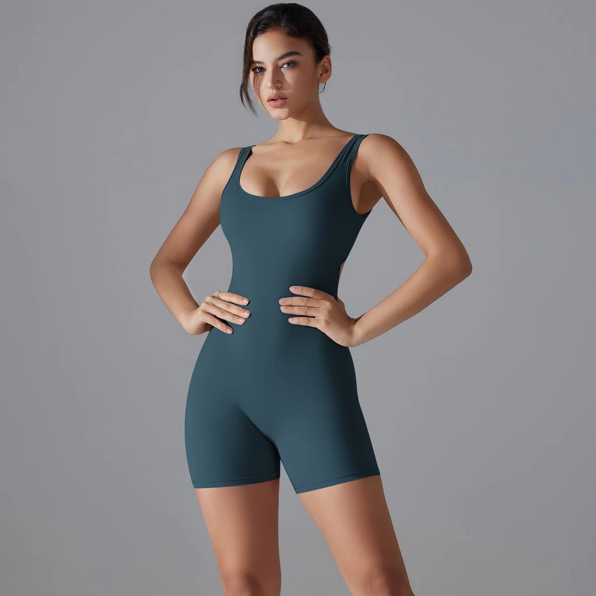 Sleeveless Gym Romper