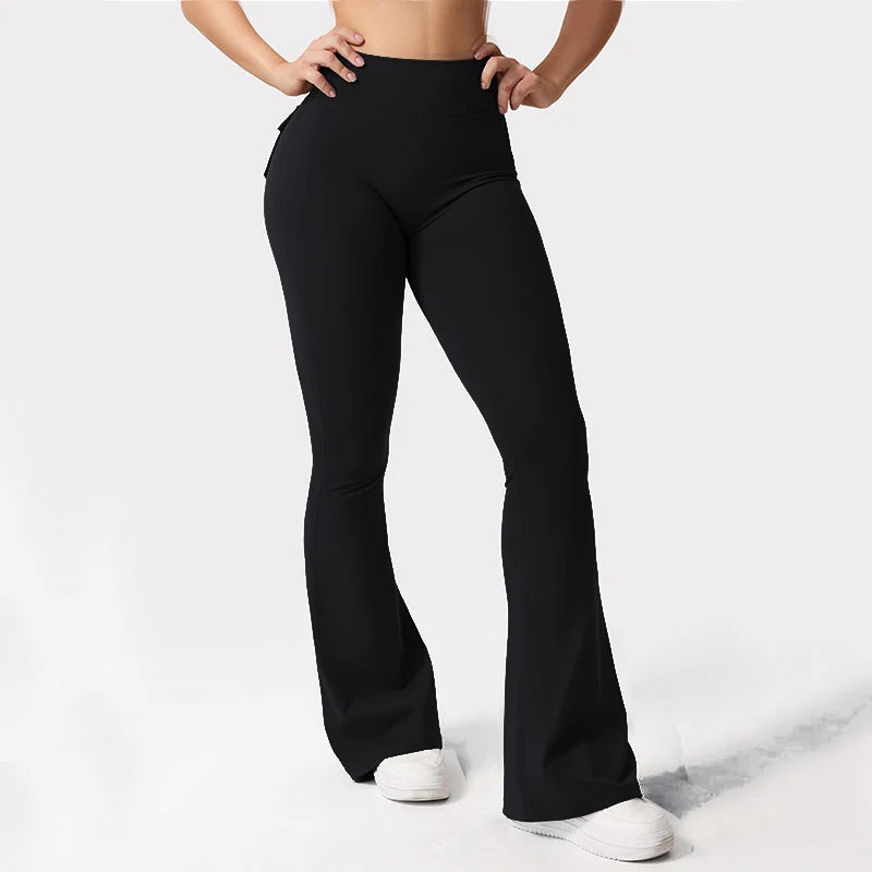 Wide-Leg High Stretch Yoga Pants