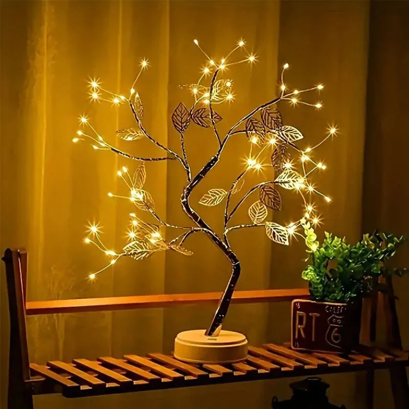 36 LED Pearl Gold Leaf Tree Light