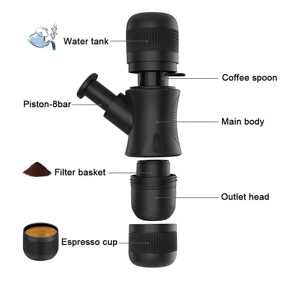 Mini Hand Pressure Coffee Machine Outdoor Travel