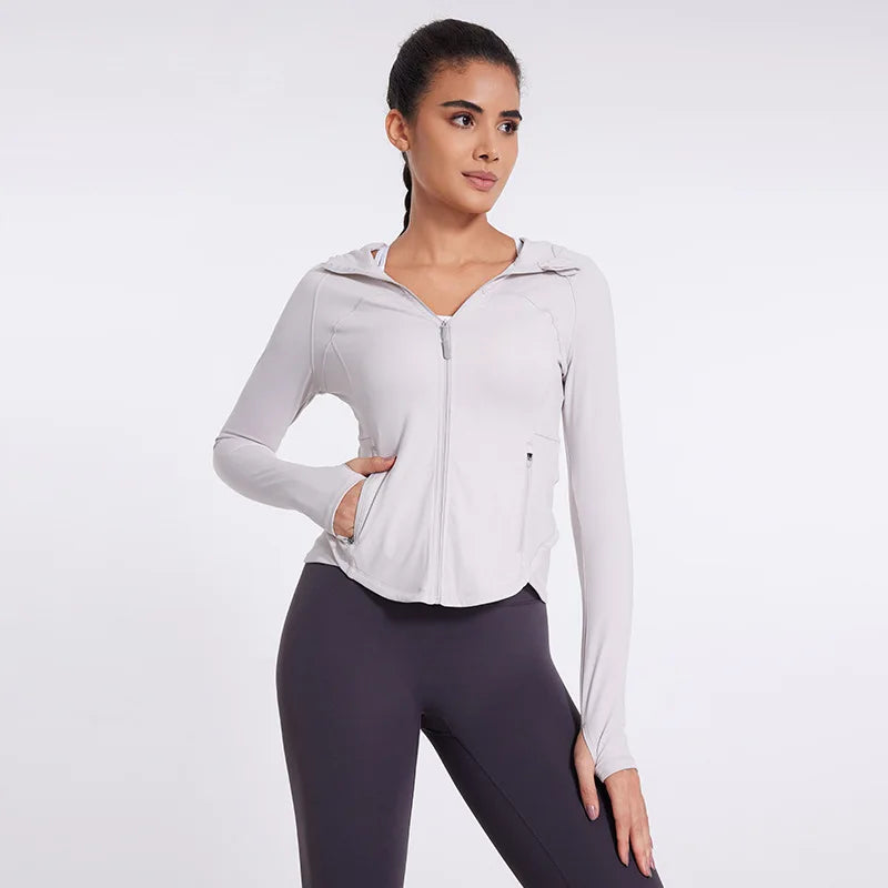 Slim-Fit Hooded Yoga Jacket