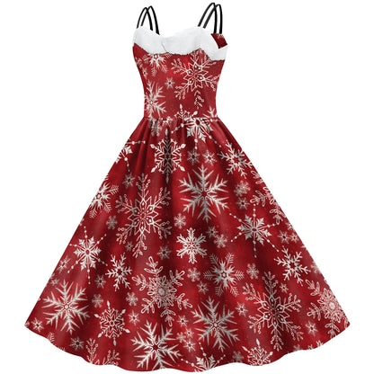 Christmas Cosplay for Women Vintage Dress