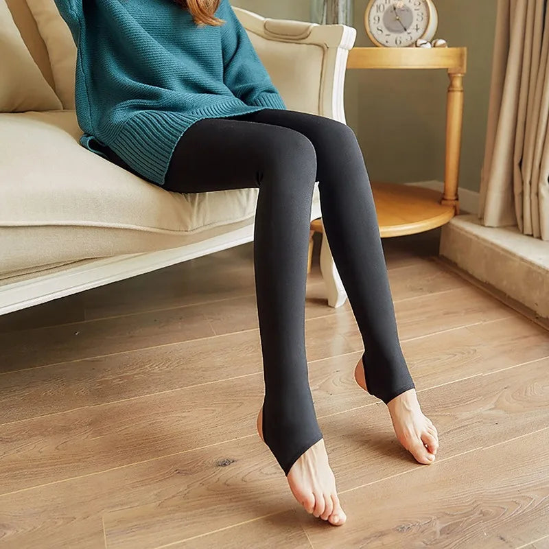 High-Waist Fleece-Lined Warm Tights