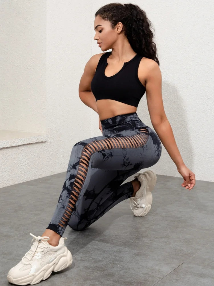 Tie-Dye High-Waist Workout Leggings