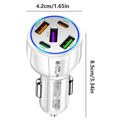 Car Charger 75W Car Adapter Fast