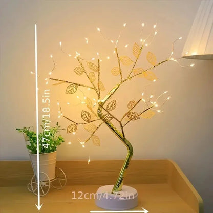 36 LED Pearl Gold Leaf Tree Light