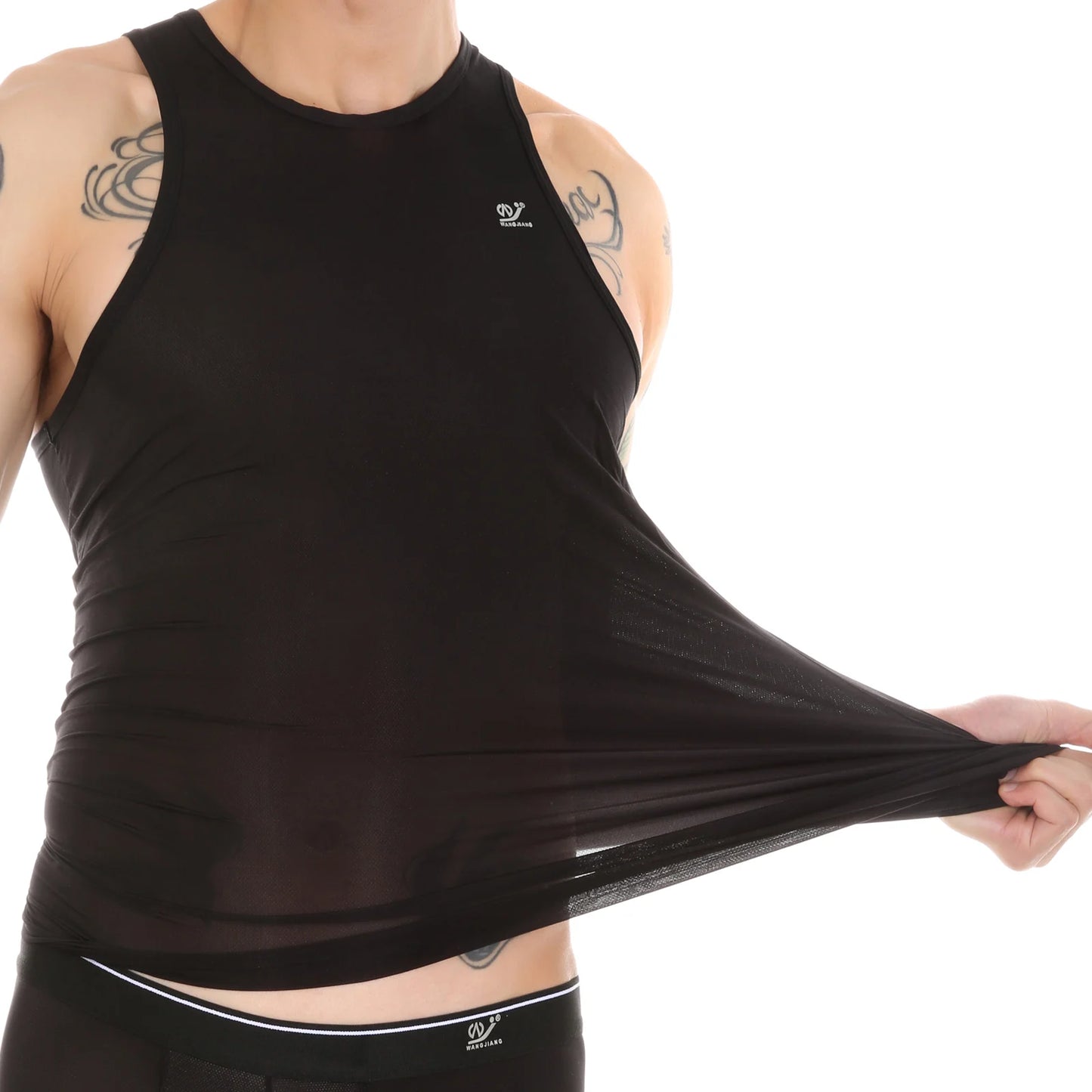 Men Running Vests Mesh Ice Silk Activewear