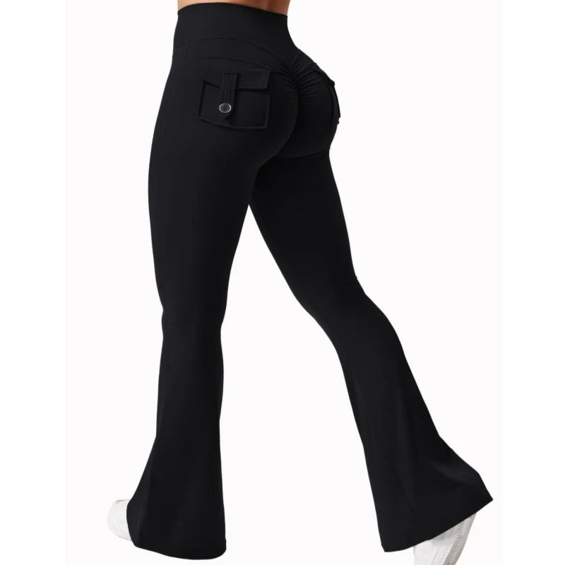 Wide-Leg High Stretch Yoga Pants