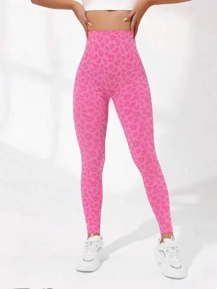 Leopard Print High-Waist Hip-Lifting Leggings